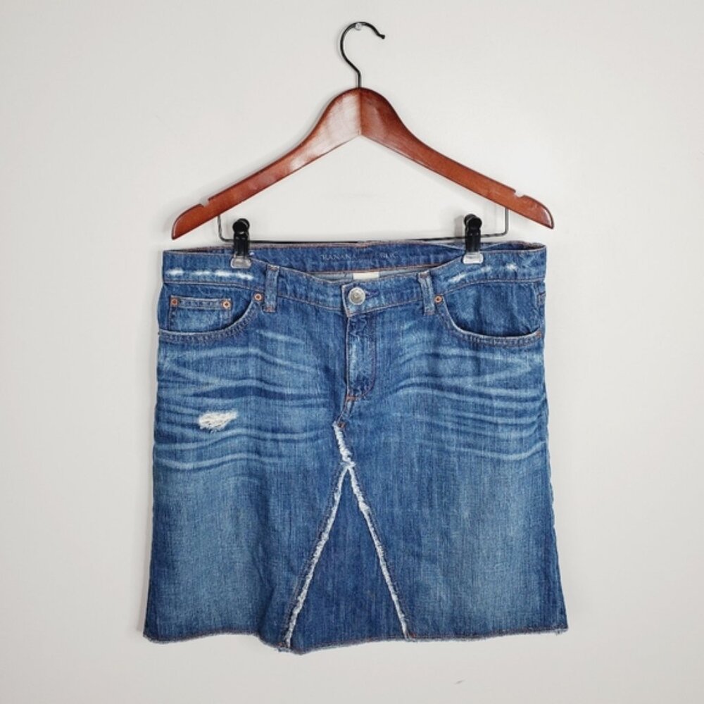 Banana Republic Denim Y2K 2000s Country Western Boho Skirt 30 - Picture 1 of 7